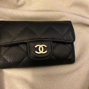 Authentic Chanel Small key and card wallet.